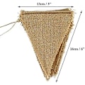 Miniatyrbillede 5 af 5: 11 meter hessian banner, vimpelguirlande, 48 stk. jutevimpelguirlande, trekantflag til bryllupper, fester, dåbsdekoration (13 x 16 cm)
