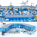 Miniatyrbillede 1 af 5: 200 stk. Flyvemaskine Sandbord Model Lufthavn Samlet Legetøj Simuleret Scene Pædagogisk Legetøj, 100% Ny