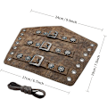 Miniatyrbillede 4 af 6: Middelalderlige PU læder spænde armbeskyttere, ridder LARP retro renæssance armbeskyttere, one size one pair Bronze