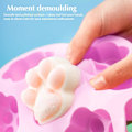 Miniatyrbillede 3 af 5: Kat og hund pote silikoneform isterninger cookies slikbakke fødevarekvalitet 8 hulrum chokolade slik isterninger (blå+pink) Hy