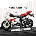 Pikkukuva 4 / 5: 1:18 mittakaavan Yamaha R6 -seos skootteri urheilupyörä pienoismallit painevalut lapset lelu moottoripyörä kilpa-malli replikat kerätä lahja pojille Red