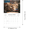 Miniatyrbillede 5 af 5: Kattekalender 2024, Lazy Cat Kalender 2024, Søde Katte Vægkalender 2024, Sjove Månedskalendere, Gave Til Katteelskere