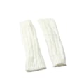 Miniatyrbillede 1 af 5: Unisex Vinter Tykke Varme Strikkede Stretch Fingerløse Halv Finger Flade Lange Handsker White