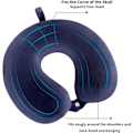 Pikkukuva 4 / 6: Matkatyyny Kaulaty枕头 记忆海绵旅行枕头 支撑靠垫 Navy Blue