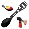 Miniatyrbilde 1 av 7: pcs Survival Spork Non-stick Surface Bestikk Piknik Gaffel Skje Bestikk Glatt Boks 5 pcs