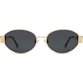 Pikkukuva 2 / 5: SOJOS Retro Oval Aurinkolasit Yhteensopivat Naisille Ja Miehille Trendikkäät Aurinkolasit Klassiset Sävyt UV400 Suoja SJ1217_SSDLV DB Gold-Grey