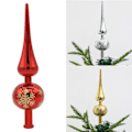 Miniatyrbild 5 av 5: Julgrans Topp i Form av Kalebassen med Snöflingemönster, Spetsig Topp, Julgranspynt, Stjärndekorationer, Toppar, Ornament, Festtillbehör
