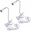 Miniatyrbillede 1 af 5: E27 Klemmelampe med Svanehals og Afbryder, Bordlampe, Skrivebordslampe, Lampekrop