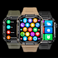 Miniatyrbillede 4 af 5: Gard Pro Ultra Smart Watch, Vandtæt Robust Militær Bluetooth Opkald Black