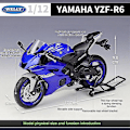 Pikkukuva 2 / 4: Welly 1:12 2024 Yamaha Yzf-r6 Diecast-moottoripyörämalli Raskaan sarjan matkamoottoripyörä Valuauton leluautokokoelma Lapsi B493 YZF R6 nobox2