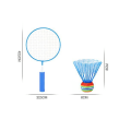 Miniatyrbild 5 av 5: Badmintonracket Badminton träningsverktyg Utomhussporter Leksak set för barn (2 racket, 2 badmintonbollar), Blå