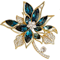 Pikkukuva 1 / 5: Kukka-nauha rintaneula, Vintage Elegant Unique Crystal rintaneula, Muoti Rhinestone rintaneula, Pin Badges, Tarvikkeet, Rhinestone Corsage(Gem-1)