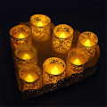 Miniatyrbillede 3 af 3: 24 LED-lys uden flamme med varmt hvidt flimrende effekt--