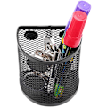 Miniatyrbillede 2 af 5: Magnetisk blyantholder, 2 rum net rustfrit stål pen kurv, metal skrive redskab opbevaring arrangør kompatibel med whiteboard, tavle,