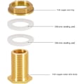 Miniatyrbillede 3 af 5: Vandbeholder Grommet Vandbeholder Connector Messing Til Hane / Tøndehane / Regnvandstanke (2stk, Gul)