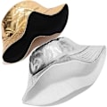 Miniatyrbild 3 av 3: Metallisk Bucket Hat Trendig Fiskare Hattar Unisex Vändbar Packable Cap