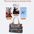 Miniatyrbilde 4 av 5: Reise Weekender Bag Overnatting Duffel Bag Gym Tote Bag I Trolley Håndtak grey