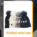 Miniatyrbillede 5 af 5: Hue til kvinder og mænd Vinterhue Dame Cuffed Beanies Hue Varm Huer Sort grey