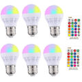 Miniatyrbilde 1 av 5: 4 stk E27 Smart Control Lamp LED RGBW Dimbar