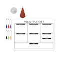 Miniatyrbillede 11 af 11: Køleskabsmagnetisk kalender ugentlig planlægger magnetisk kalender whiteboard månedlig to-do liste indkøbsliste tavle null - CT811