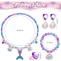 Miniatyrbild 1 av 6: Sjöjungfru Halsband Godis Armband Sjöjungfru Smyckeset för Flickor med Presentask Sjöjungfru Prinsessa Klä Ut sig för Sjöjungfru Fest Dekorationer Födelsedag