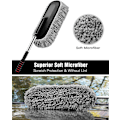 Miniatyrbillede 5 af 5: Bilstøvbørste, Udtrækkelig Langskaftet Mikrofiber Bilstøvbørste Udvendig Ridsefri Bilrengøringsværktøj,
