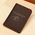 Miniatyrbillede 1 af 6: Pas Pas Etui RFID Blokering Ægte Læder på Cover til Pas Etui Multifunktionel Rejse Flybillet Læder Etui - Crazy horse leather