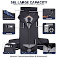 Miniatyrbilde 4 av 5: Rullende klesposer for reise, konvertibel duffel klespose rullebagger, 100% splitter ny Black