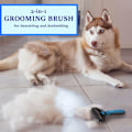 Miniatyrbilde 3 av 6: Pet Grooming Tool Dog Brush - Dobbel Dematting Kam - Undercoat Rake Deshedding Tool, For Lang Håret Katt Hund Floker Fjerning