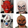 Miniatyrbild 2 av 2: Halloween-fest huvudbonad i latex - Djävulshorn, häxhatt, pumpa, skalle, clown - Rollspel - YYDS pumpkin