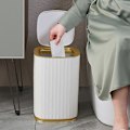 Miniatyrbillede 4 af 5: 1 stk Smart Automatisk Skraldespand Køkken Badeværelse Toilet Skraldespand med Låg Vandafvisende Skraldespand