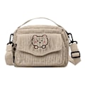 Miniatyrbillede 1 af 2: Crossbody taske sød pung crossbody taske fløjl pung sort white
