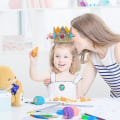 Miniatyrbillede 4 af 4: 6 stk. til piger fest børn krone prinsesse peach mode handske klæde sig ud dekoration