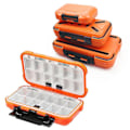 Miniatyrbilde 5 av 5: Vanntett fiskeutstyrsboks med dobbeltsidig agnlokk, fiskekrokboks, oppbevaringsboks for karpefluetilbehør [db] Orange