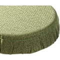 Miniatyrbild 5 av 7: Hopfällbar pallkudde Sittdyna för stol Teleskopisk pallkudde Inomhus Utomhus Stadion Pallöverdrag Rund för ryggsäckssovrum Green Imitate linen