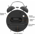 Pikkukuva 3 / 4: Retro Metal Dual Bell Alarm Clock, Silent Mechanical Alarm Clock