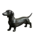 Resinfigur, Dachshund, Dachshundfigur, Hund, Antikk stil, Samleobjekt