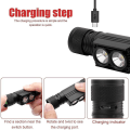 Miniatyrbillede 5 af 5: 1200 Lumen Genopladelig Pandelampe 2x Xml-l2 Led Pandelamper Letvægts Og Vandafvisende Aftagelig Pandelampe Med Batteri Til Vandreture / Camping / Fiskeri