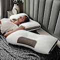Miniatyrbild 3 av 5: Cervical Ortopedisk Nackkudde Hjälper Sömn Och Skyddar Kudden Nacke Hushåll Sojabönsfiber Spa Massage Kudde För Att Sova Honeycomb shape