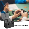 Miniatyrbild 3 av 8: Trading Card Game Box,Card Game Boxes - PU Läder Kort Spel Förvaring Väska med Magnetisk Stängning,U Form Spår Solid Konstruktion Bridge Box Grey