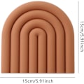 Miniatyrbilde 2 av 5: Silikonunderlag, regnbue silikonbordmatte, varmeunderlag, varmebestandige sklisikre matter, koppisolasjonsmatte, serviseisolasjonspute gryteunderlag brown