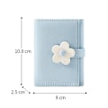 Miniatyrbillede 2 af 5: Enkel og sød lille blomst studerende pung, moderigtig tre-foldet damepung blue