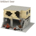 Miniatyrbild 3 av 5: Övergivna förstörda byggnader Moc Ww2 Pubg Militärbas Diy Scener Byggklossar Set Delar För Armésoldatfigurer Pojkleksaker503pcs 267PCS