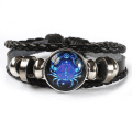Miniatyrbild 5 av 5: 12 stjärntecken konstellation charm lysande armband män kvinnor mode flerskikts väv läder armband bangle födelsedagspresent Capricorn
