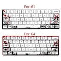 Miniatyrbild 2 av 5: Nyhet Allover Subbed Plum 71 Key Profile Keycap För Gh60 Rk61 Alt61 Gk61 Gk64 Dz60 Keycaps,jp