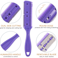 Miniatyrbillede 4 af 5: Hårklippende Razor Comb Dobbeltsidet Udtyndingskam Hårklippere Skæreværktøj Professionel Hår Razor Comb Til Salon Tilbehør (3stk, Multifarvet)