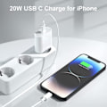 Miniatyrbillede 2 af 5: 20w 2-pak Usb C Hurtigoplader, Usbc Stik Type C Væg AC Strømadapter