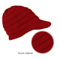 Miniatyrbillede 3 af 5: Dame Vinter Strikhue Vinter Kasket Hue Til Kvinder Slouchy Hue Med Skygge Varm Red