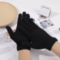 Miniatyrbillede 2 af 5: Vaskbare, behagelige at have på, elastiske, vindtætte, termiske acrylvanten til børn med fulde fingre Yellow