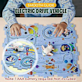 Miniatyrbild 3 av 5: DIY Montering Elektrisk Vagn, Barns Pedagogiska Pusselspår Bil Lekset, Pusselspår Lek med Fordon, Rälsbil Byggleksaker DIY Utbildning 25PCS Dinosaur